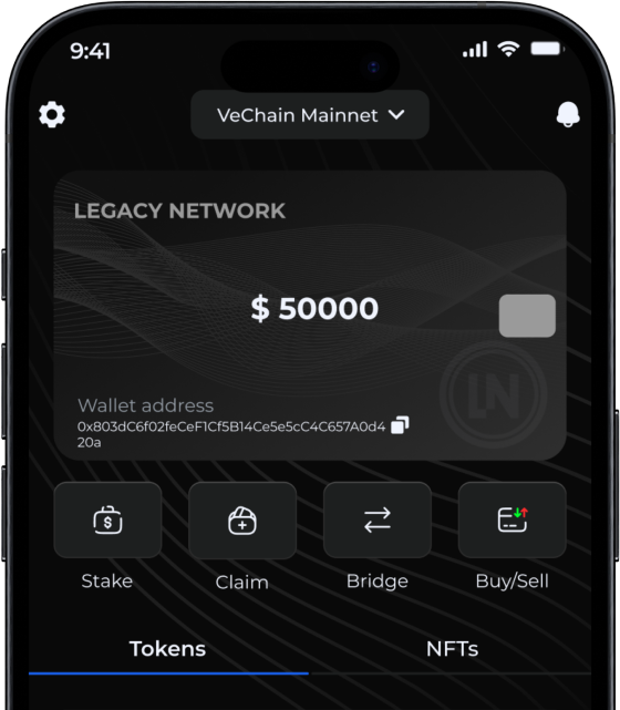 Wallet showcase